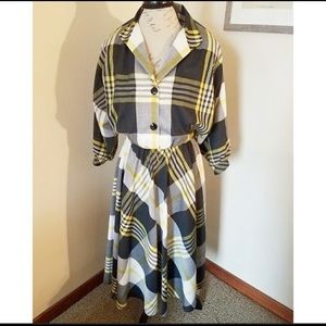 Vintage R&k originals plaid day dress 1950s